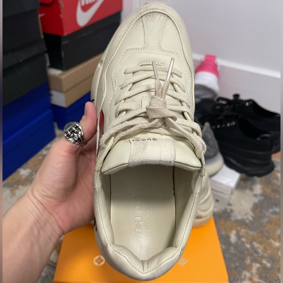 EUC Men’s Size 8.5 (Euro Size 42) Gucci Rhyton Low-top Sneakers With Mouth Print - Picture 12 of 16